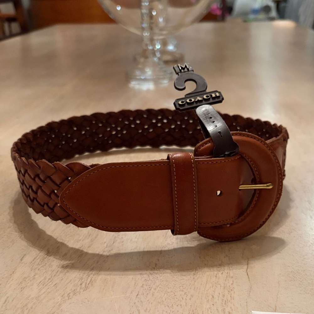 Vintage Coach Leather Braided Belt